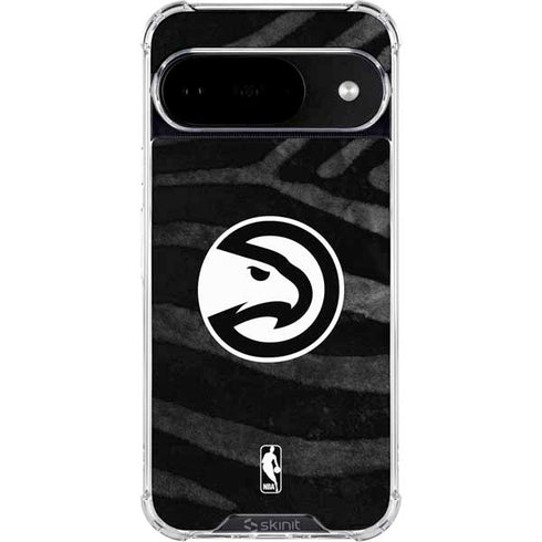 NBA Atlanta Hawks Black Animal Print Google Pixel 10 Clear Case